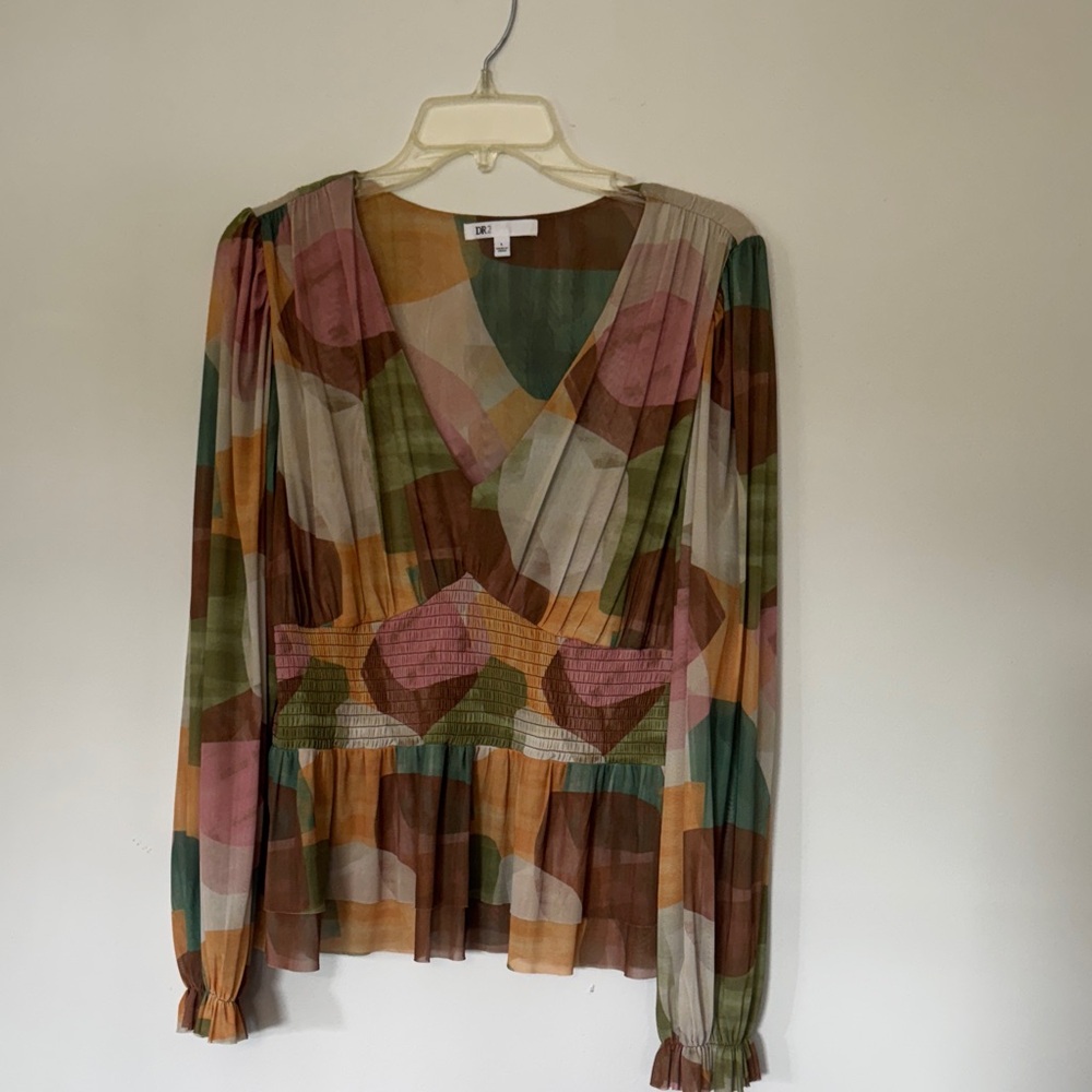 DR2 Multicolor V-Neck Blouse